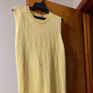 Sleeveless Yellow Knit Top